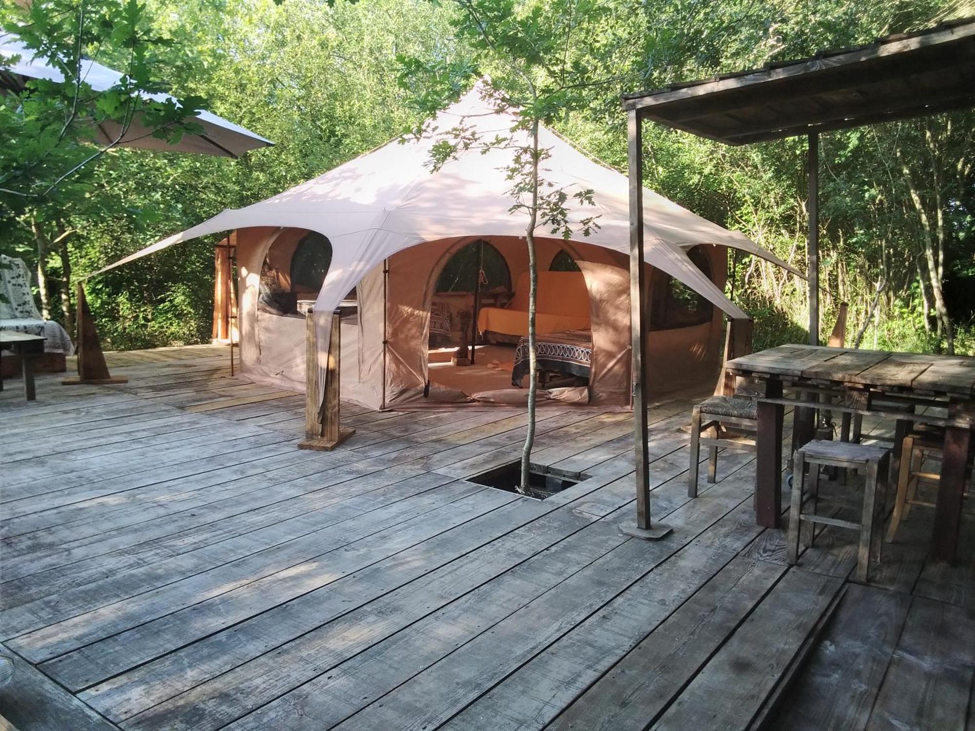 Tente Safari Lodge Dans Foret Luxuriante Vielle-Tursan Exterior foto
